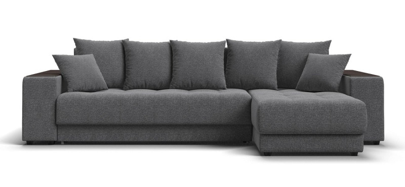 Ванкувер угловой диван Рогожка Мальмо серый — купить в Озерце