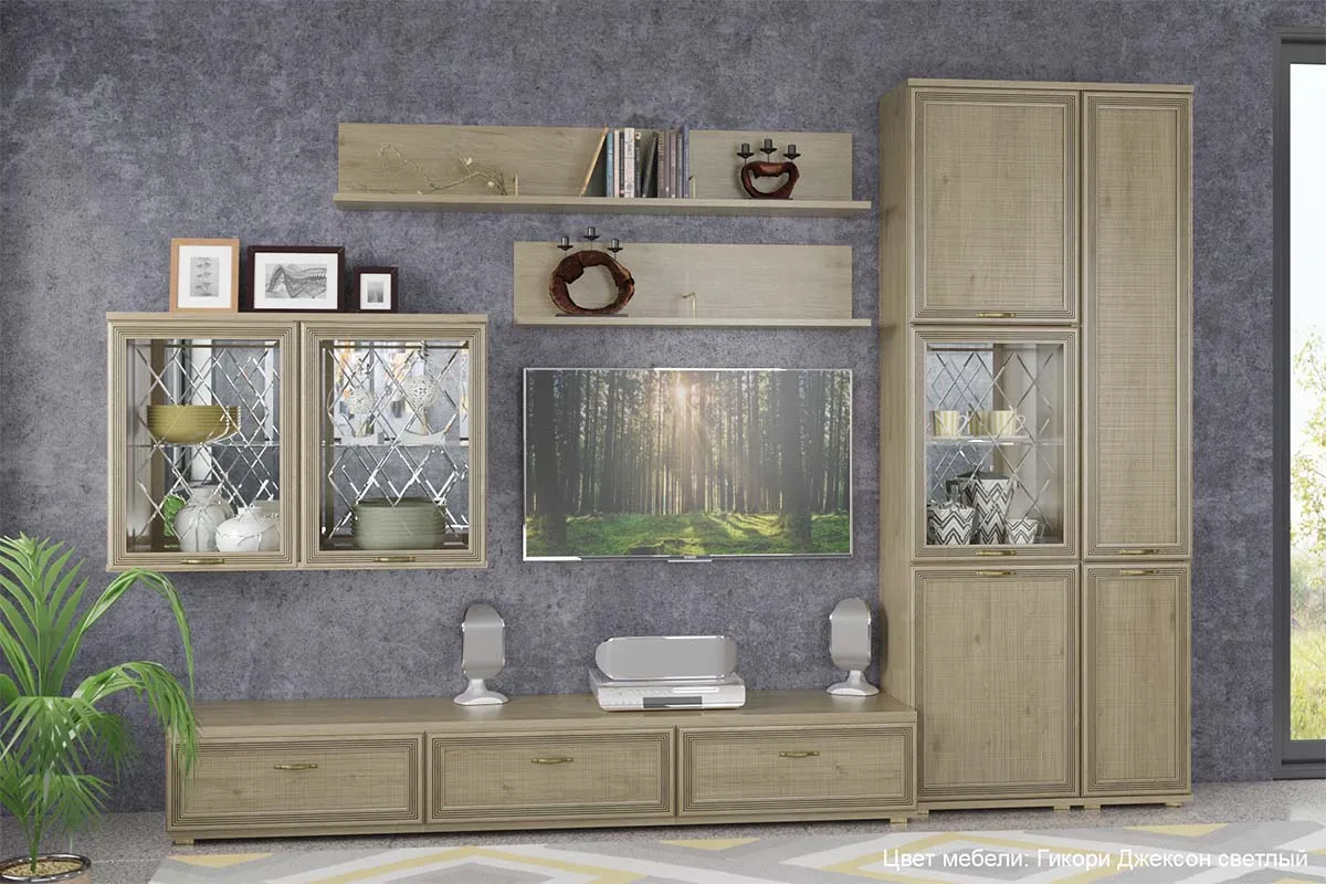 Тумба ТБ-1071 (Гикори Джексон Светлый) — Мебель-центр Озерцо