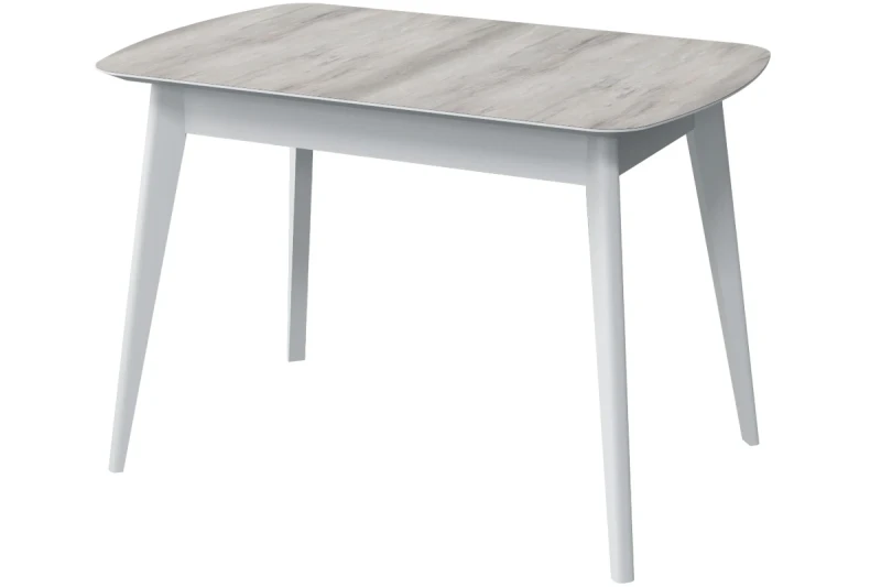 Стол Прайм раздвижной 1100 (Бора Бора/ПУ белый) - купить в Озерце