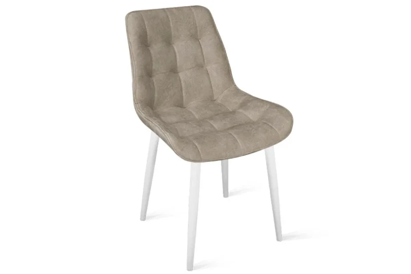 Стул Boston (Белый Муар/Велюр V005 Cветло-бежевый) - купить в Озерце