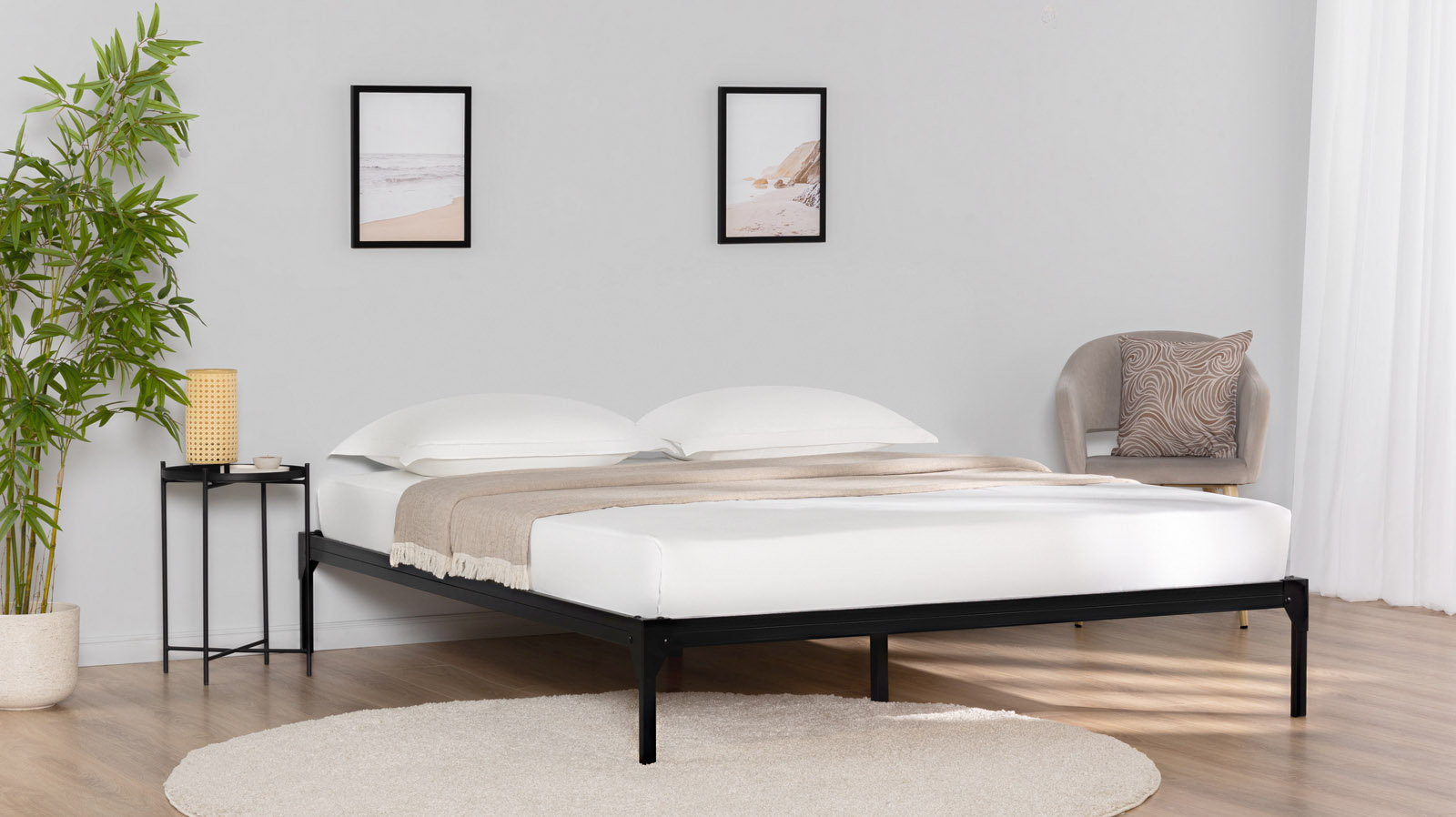 Кровать Luma, цвет Черный шагрень 160x200 - купить в Озерце