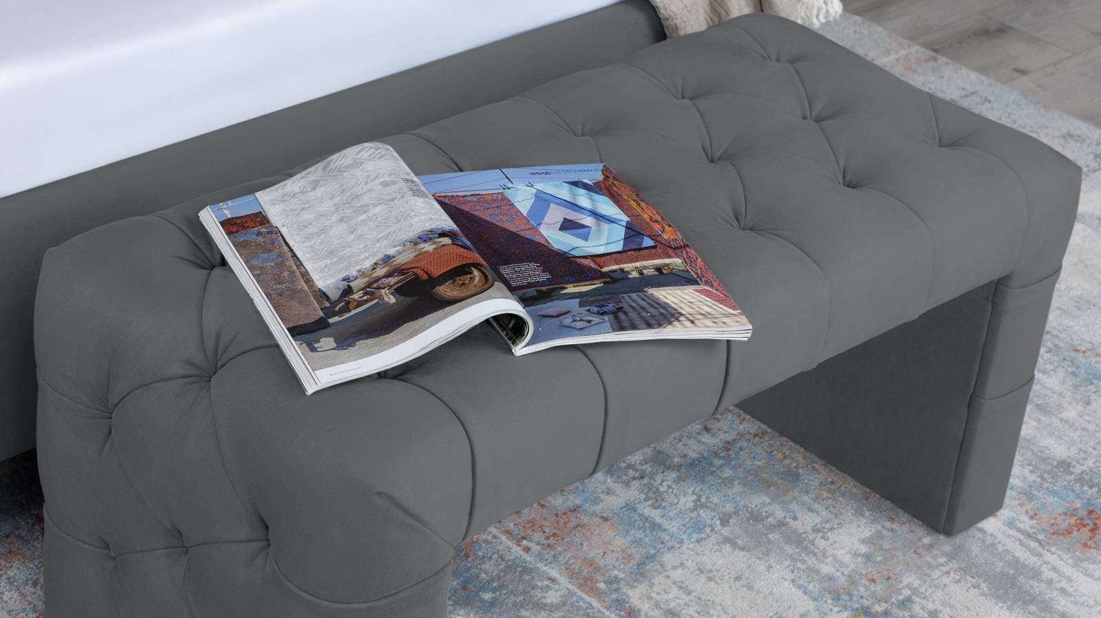 Банкетка Greta, ткань Sky Velvet 16, 45x55 — купить в Озерце