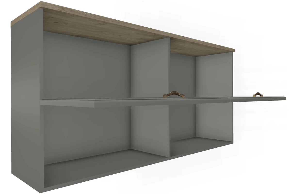 Антресоль АН-1015-ГС-СО (Гикори Джексон Светлый/Серый Оникс) в мебель-центре Озерцо