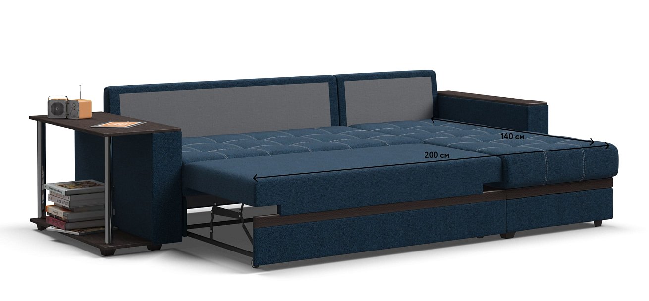 Атланта НПБ угловой диван Рогожка Мальмо синий — купить в Озерце