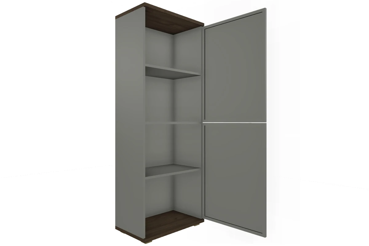 Шкаф многоцелевой ШК-1087-ГТ-СО (Гикори Джексон Темный/Серый Оникс) в мебель-центре Озерцо