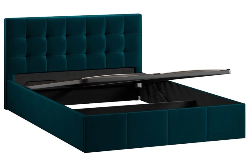 Кровать Эмма с ПМ и заглушиной 140х200 (Велюр/Confetti Izumrud) - купить в Озерце