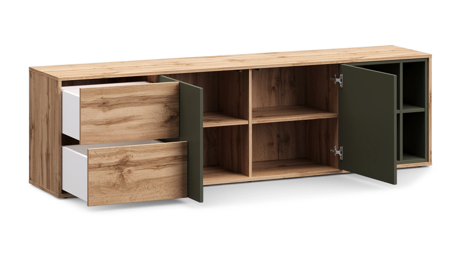 Тумба ТВ Avocado Базальт + Дуб Натюрель 40x197 — купить в Озерце