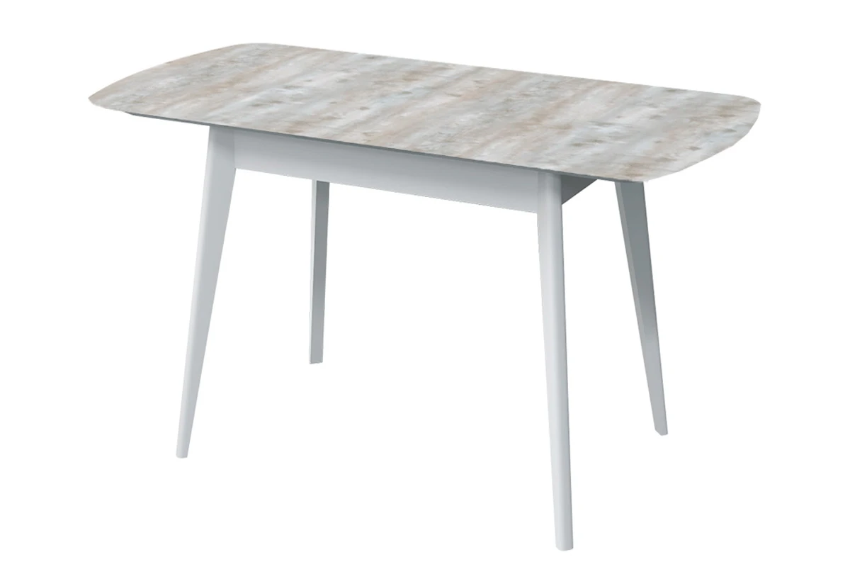 Стол Прайм раздвижной 1100 (Сосна Онтарио/ПУ белый) - купить в Озерце