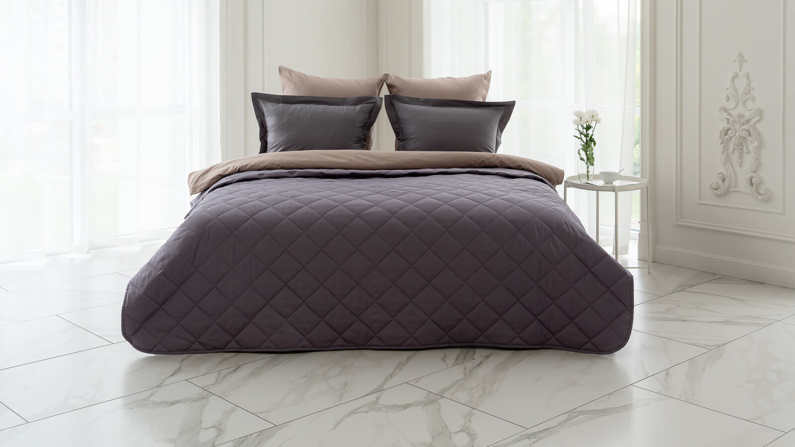 Покрывало хлопковое Askona Home, цвет лиловая дымка 220x240 в мебель-центре Озерцо