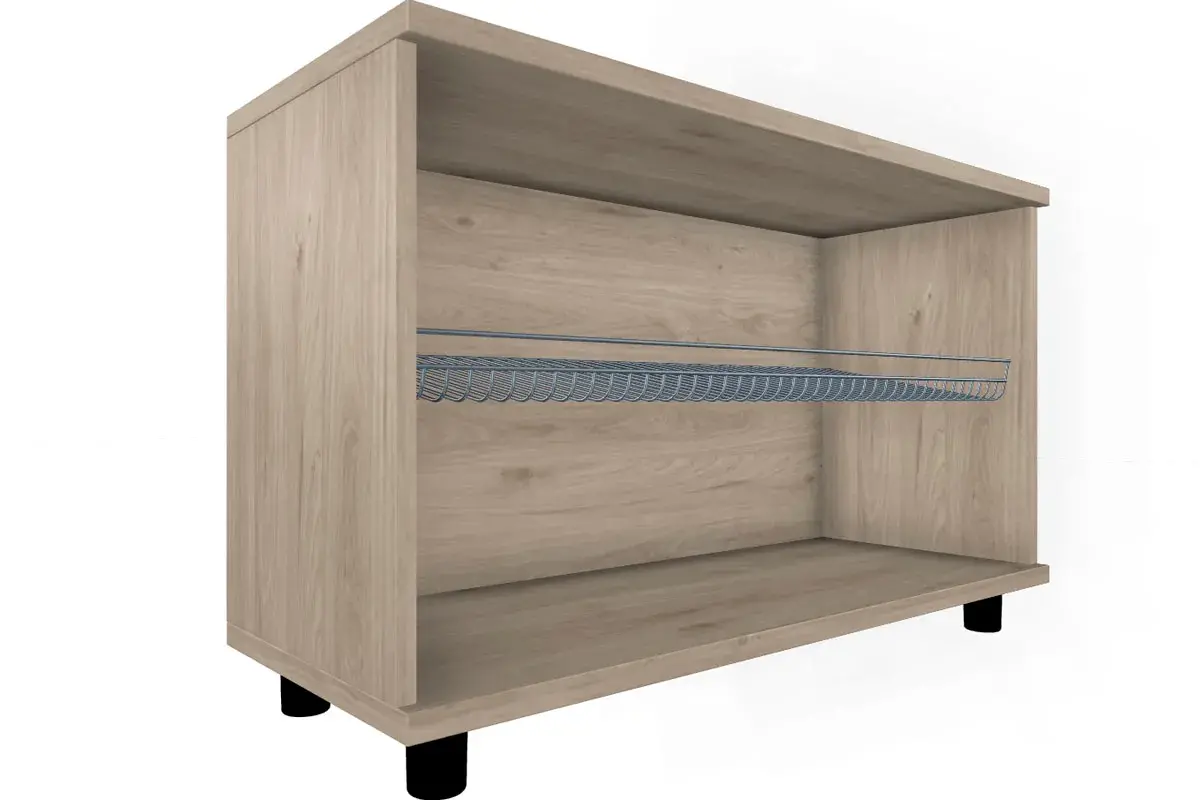 Тумба ТБ-5041-ГС-БГ (Гикори Джексон Светлый/Белый Бриллиант Глянцевый) — Мебель-центр Озерцо