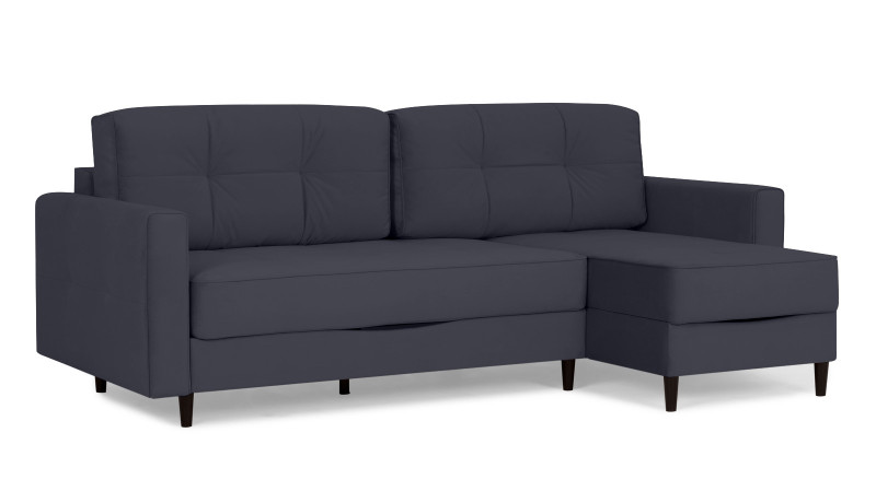 Диван Amani Pro угловой с широкими подлокотниками, ножки: пластик, Тк. Sky Velvet 40 156x237 — купить в Озерце