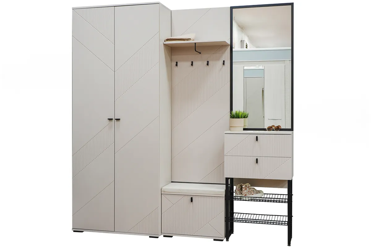 Прихожая Кашемир №2 (Кашемир/Сантьяго/Neo 02) - заказать на Ozerco.com Прихожая Кашемир №2 (Кашемир/Сантьяго/Neo 02) — Мебель-центр Озерцо