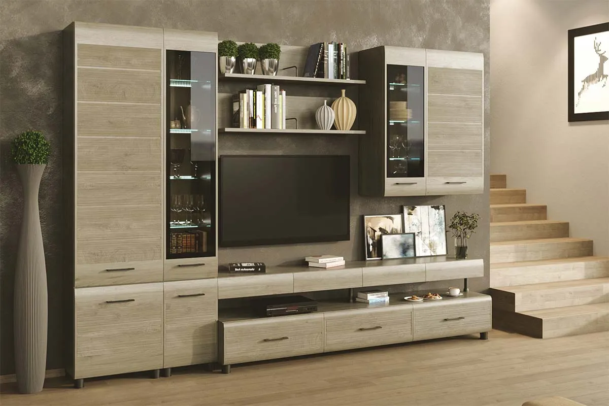 Тумба ТБ-2671 (Гикори Джексон Светлый) — Мебель-центр Озерцо