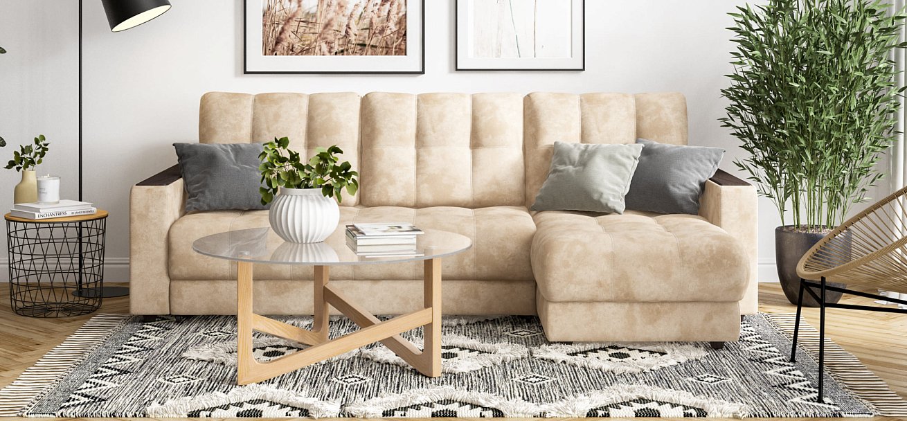 Угловой диван BOSS 3.0 Classic XL велюр Alkantara пепел — купить в Озерце