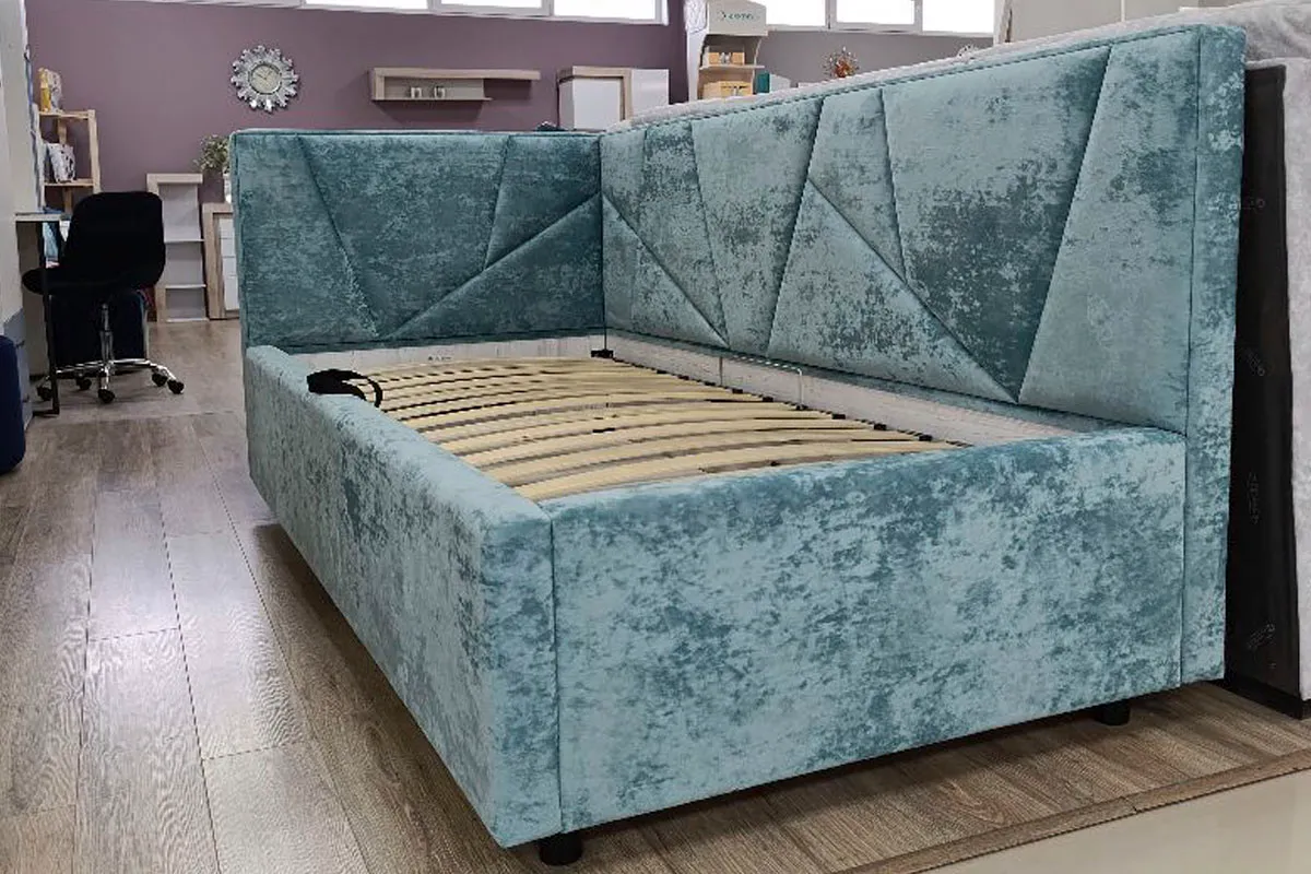 Кровать Рица с ПМ 90х200 (Катания VL-2101-12 мятный) 3 кат. - купить в Озерце