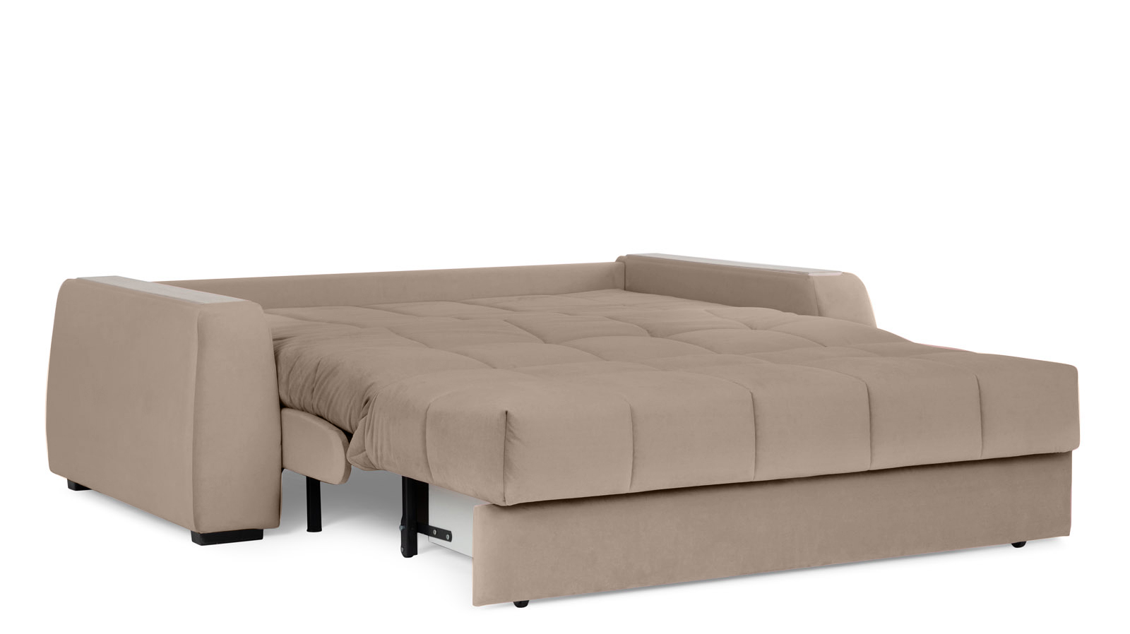 Диван - кровать Domo Pro с накладкой цвета ясень, стежка квадрат, ткань Sky Velvet 03 160x216 — в мебель-центре Озерцо
