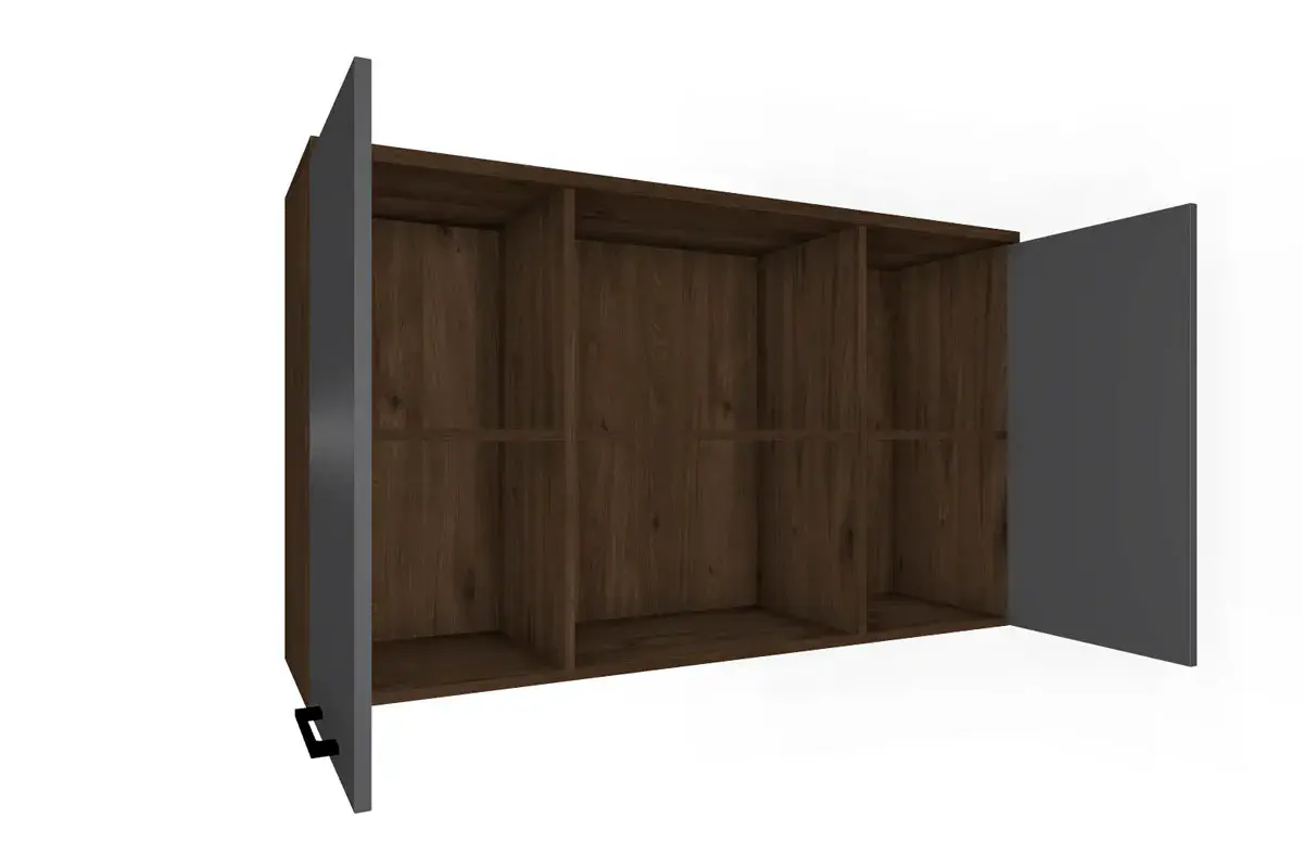 Антресоль АН-5025-ГТ-АМ (Гикори Джексон Темный/Антрацит Матовый) в мебель-центре Озерцо