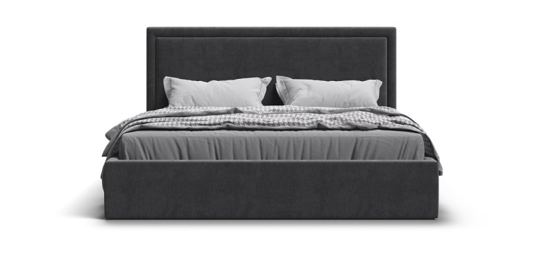 Фрея Кровать без ПМ 160*200 Велюр Монолит серый - купить в Озерце