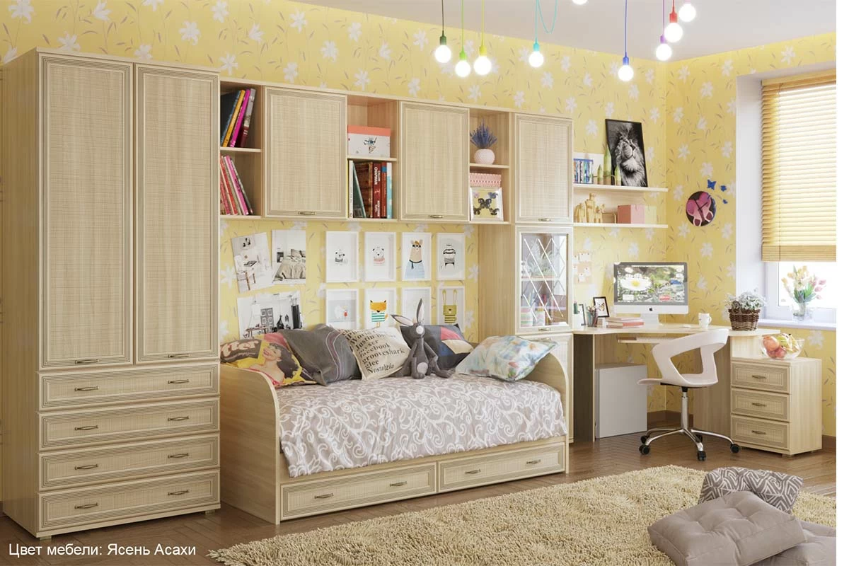 Полка ПЛ-1004 (Ясень Асахи) — Мебель-центр Озерцо