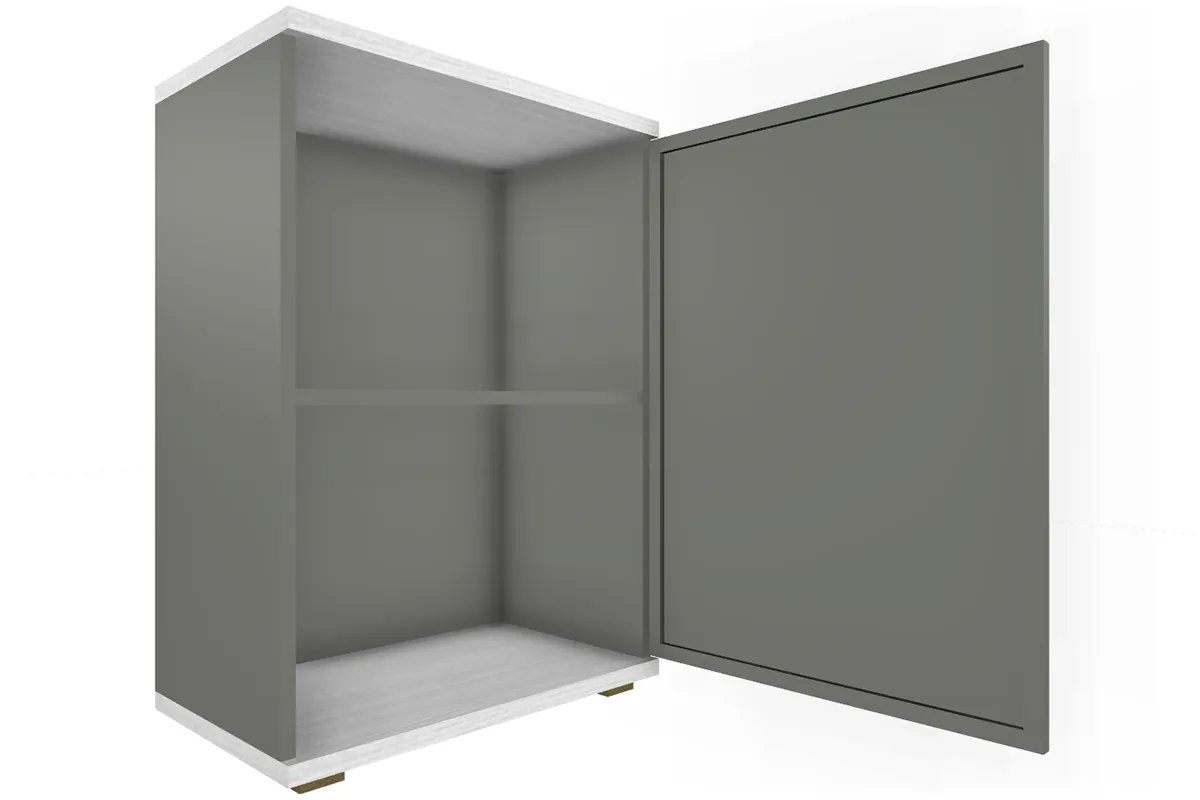 Тумба ТБ-1018-СЯ-СО (Снежный Ясень/Серый Оникс) — Мебель-центр Озерцо