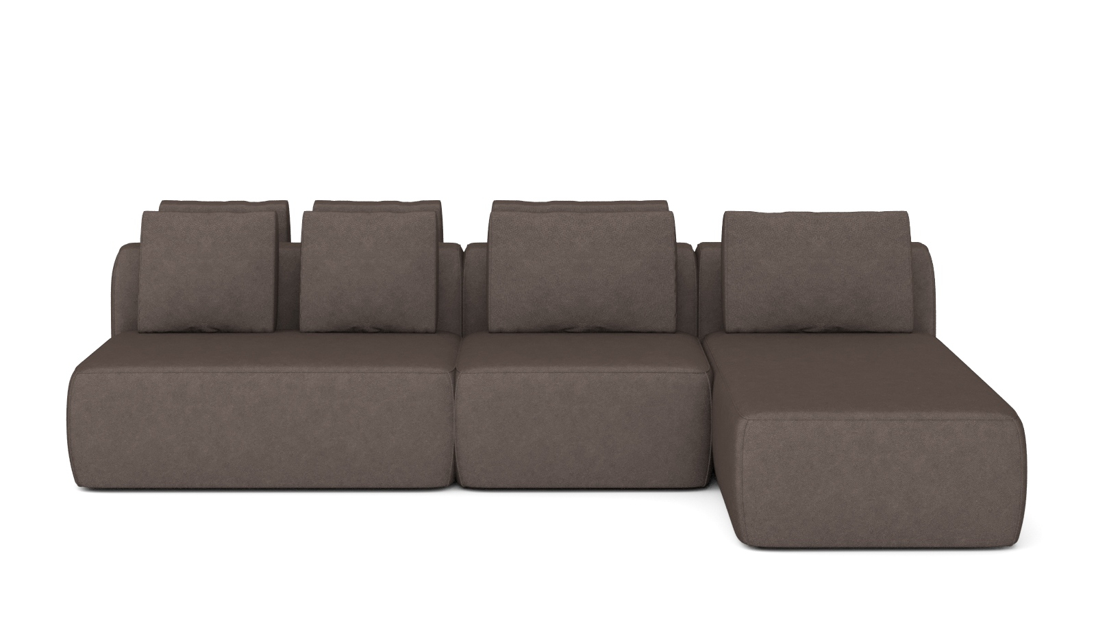 Диван модульный Molto, 5 секционный, 170+85+125+170+85+85+85+125, ткань Galaktika cacao 57 — купить в Озерце