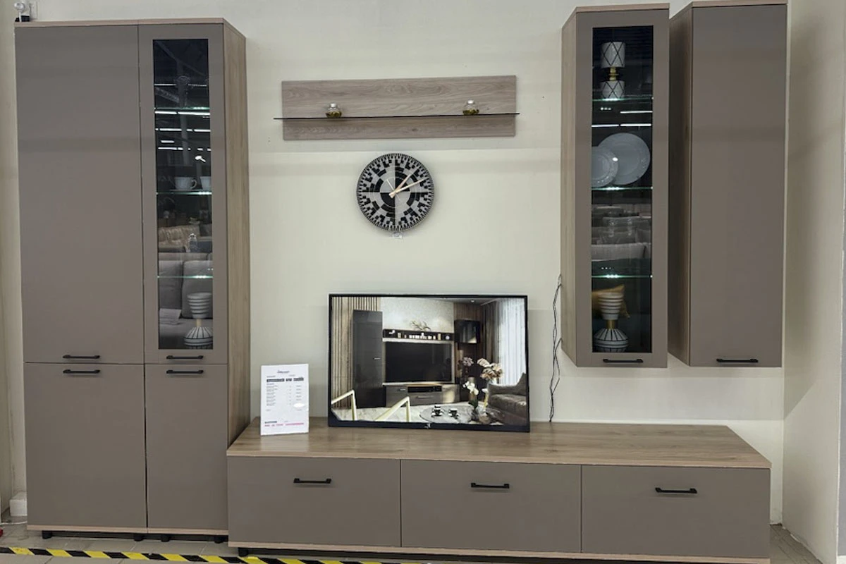 Тумба ТБ-5037-ГС-ЛМ (Гикори Джексон Светлый/Латте Матовый) — Мебель-центр Озерцо