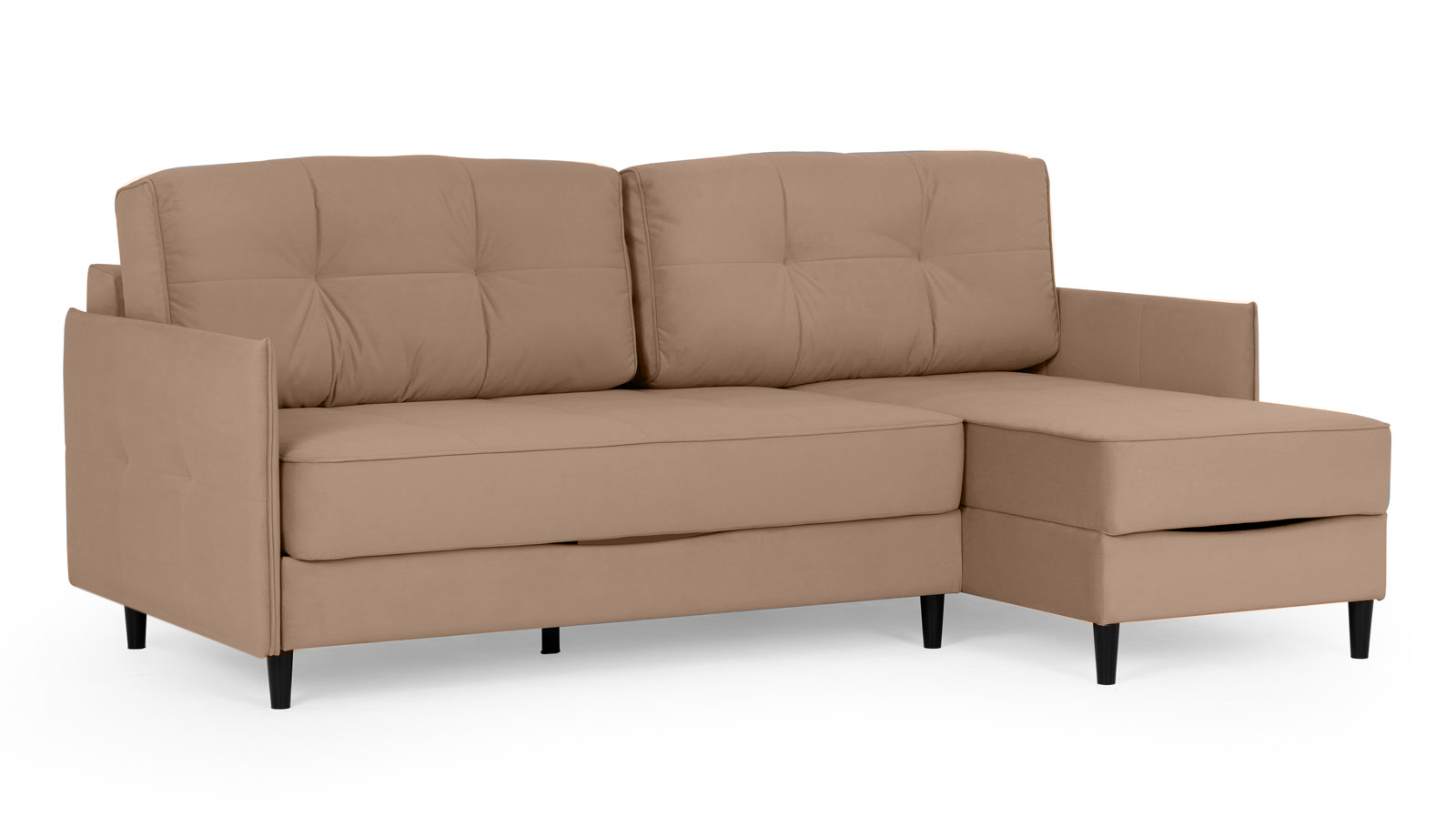 Диван Amani Pro угловой с узкими подлокотниками, ножки: пластик, Тк. Casanova Stone 156x217 — купить в Озерце