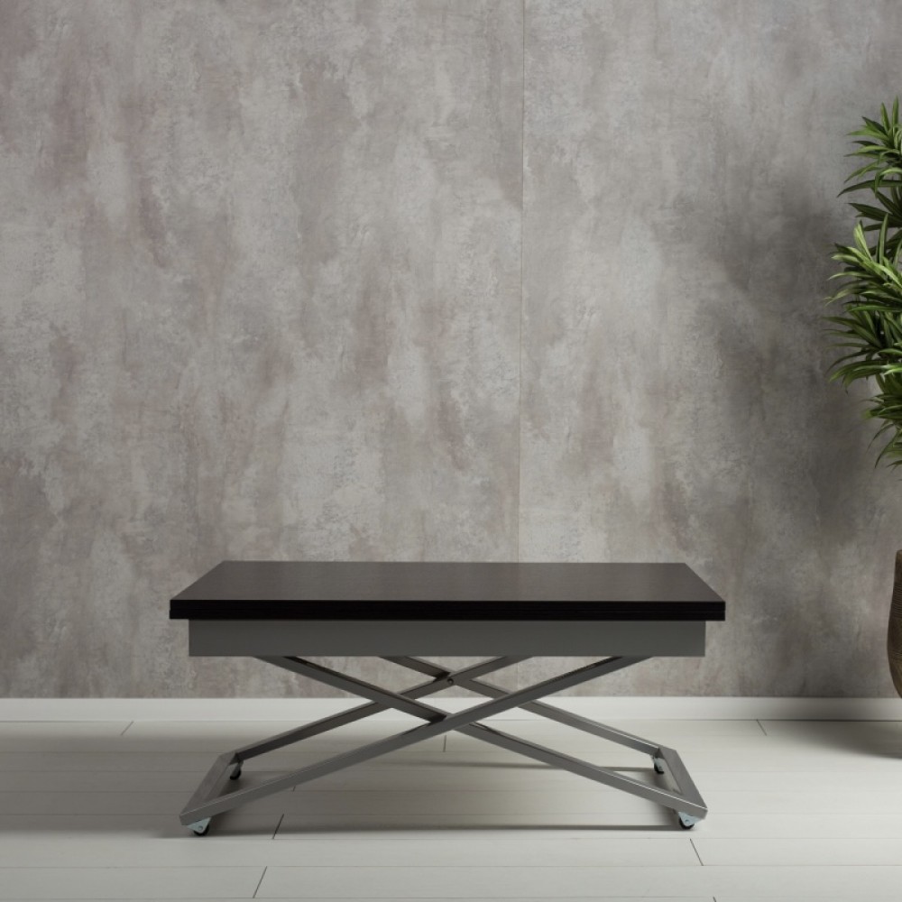 Стол-трансформер Apollo венге матовый/серебро - купить в Озерце