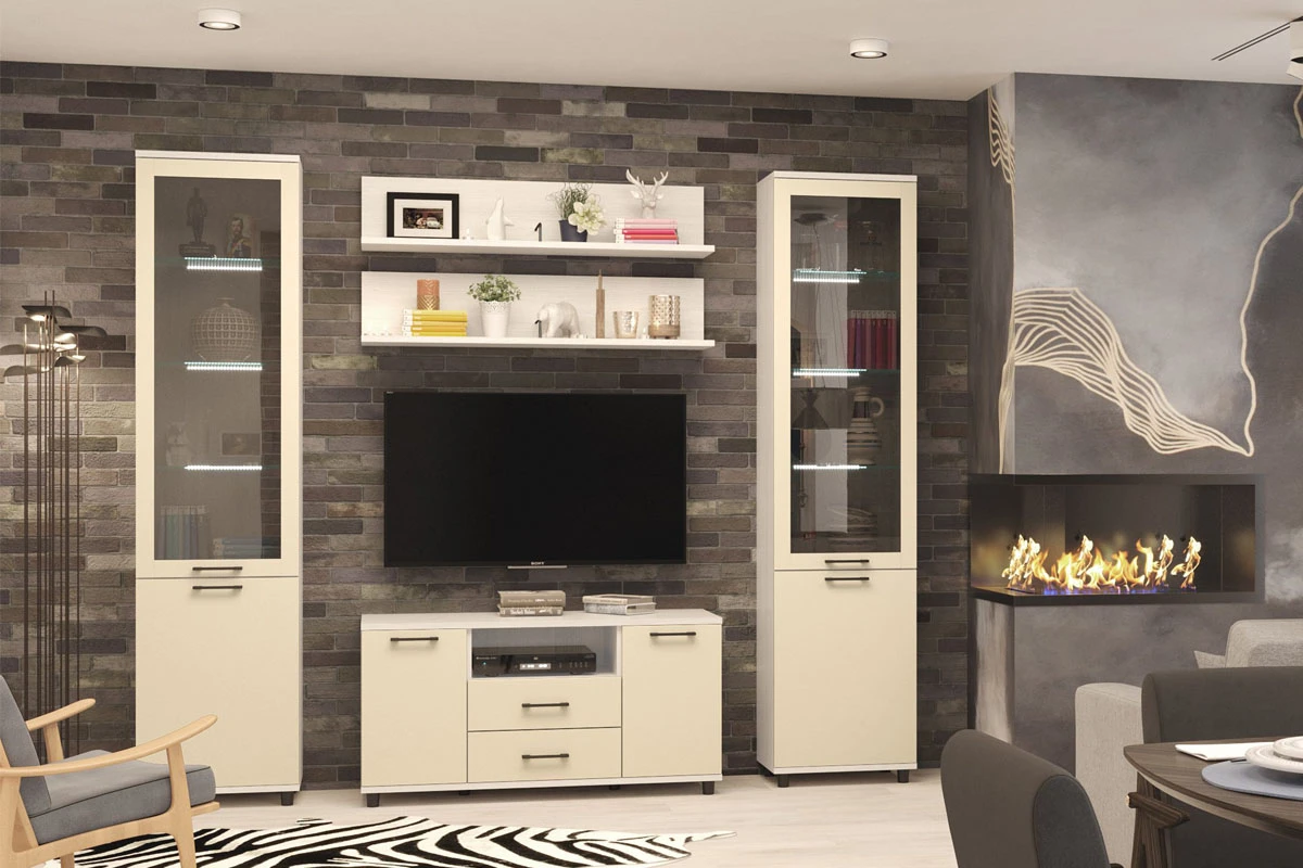 Шкаф многоцелевой ШК-5044-СЯ-КМ (Снежный Ясень/Кашемир Матовый) в мебель-центре Озерцо