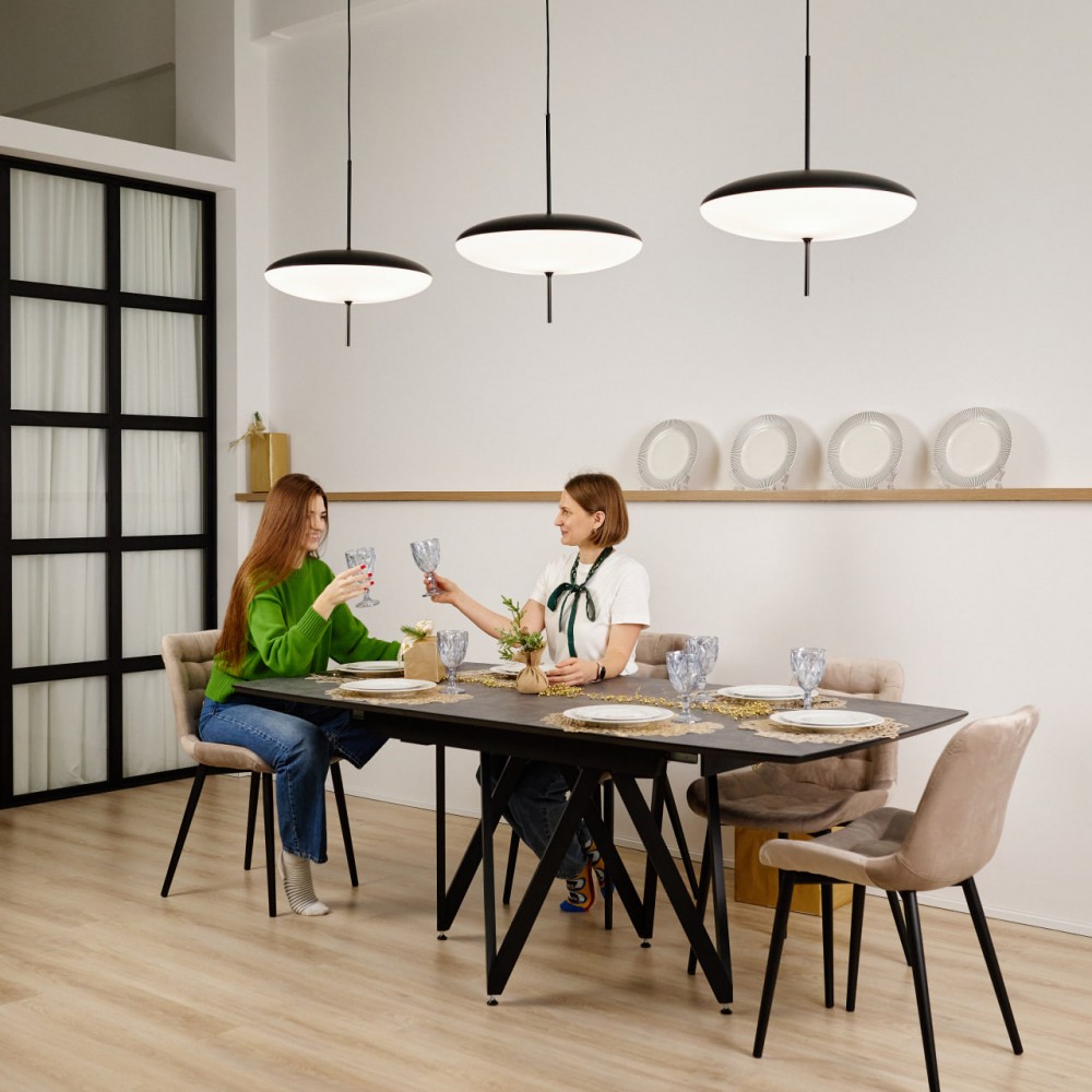 Стол ТЕОРЕМА-АВТО HPL альп.шифер/муар черный - купить в Озерце