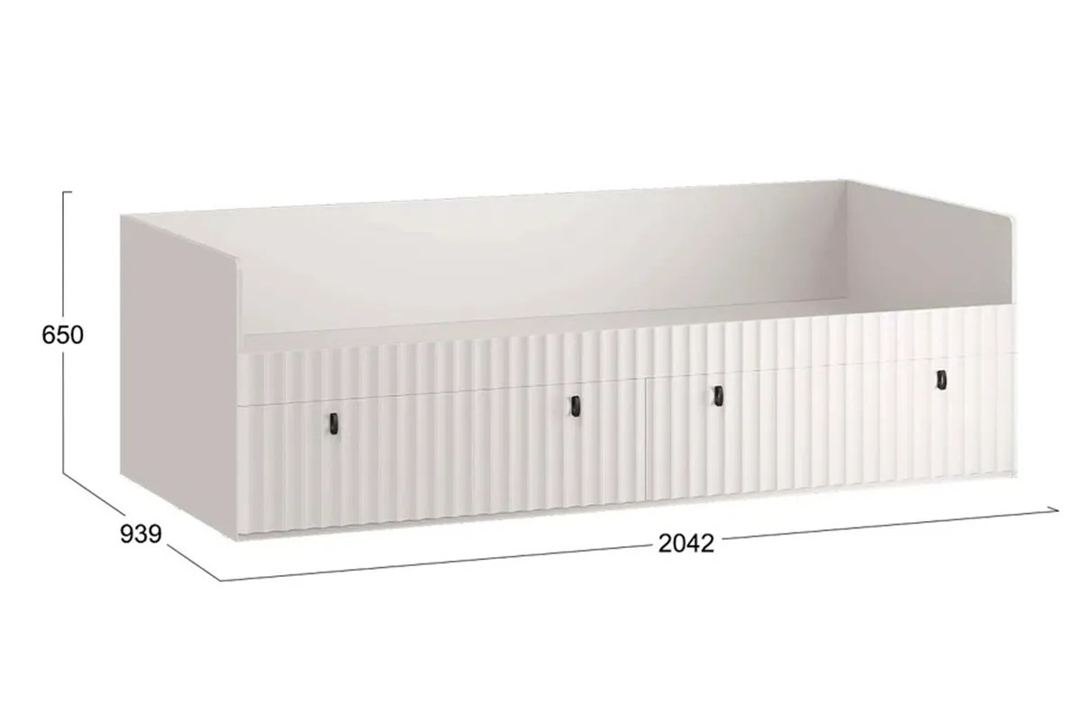 Кровать комбинированная Тиффани (900) Тип 1 (Кашемир / Кашемир матовый) - купить в Озерце