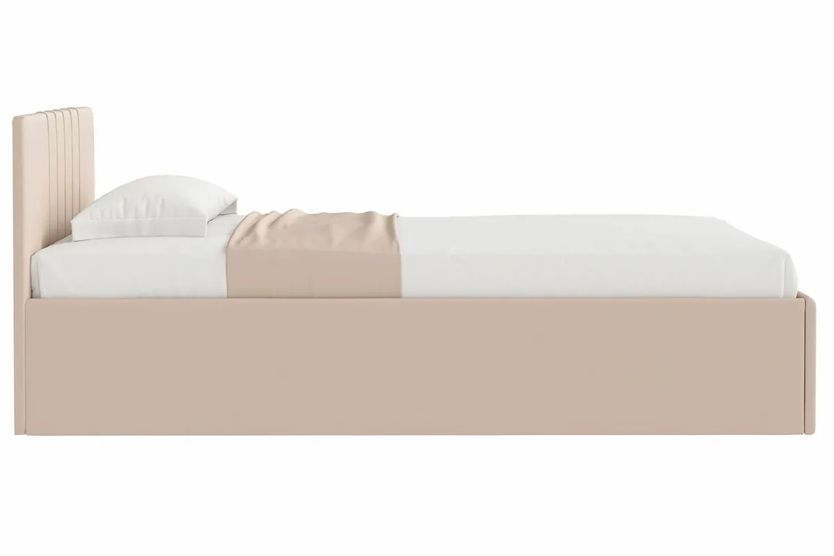 Кровать Соло односпальная с ПМ 90х200 (Newtone Light Beige/Светло-бежевый) - купить в Озерце