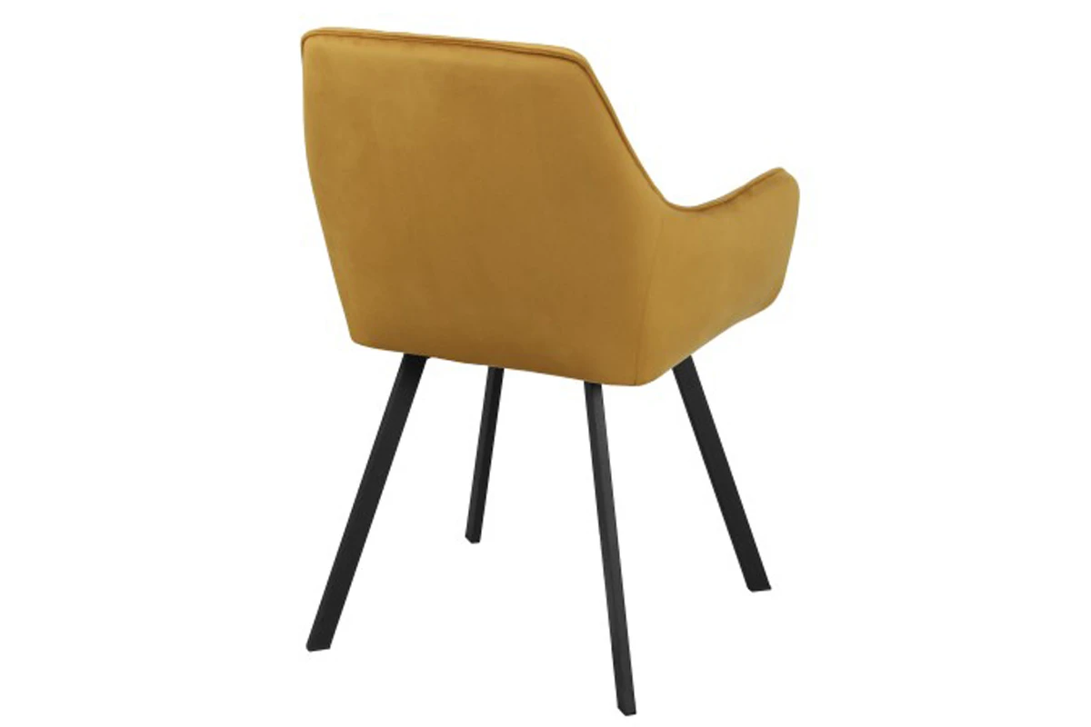 Стул Мадрид (Муар черный/Велюр Velluto 08 горчичный) СРП-056 - купить в Озерце