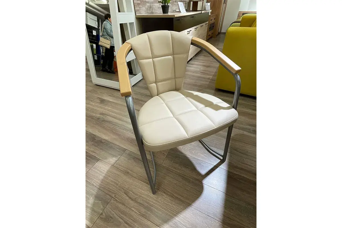 Стул Соната-Комфорт подлокотники бук, каркас Бриллиант, экотекс (3014) СРП-018К - купить в Озерце