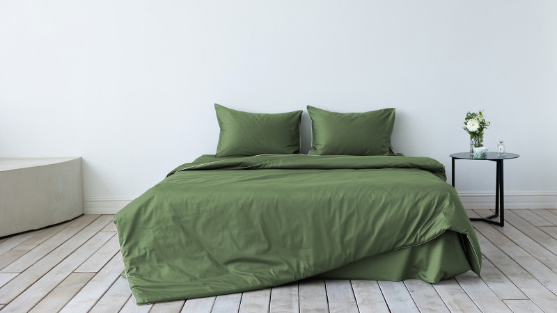 Постельное белье Maco Sateen Limited, цвет: Еловый (односп) 140x205, без простыни в мебель-центре Озерцо