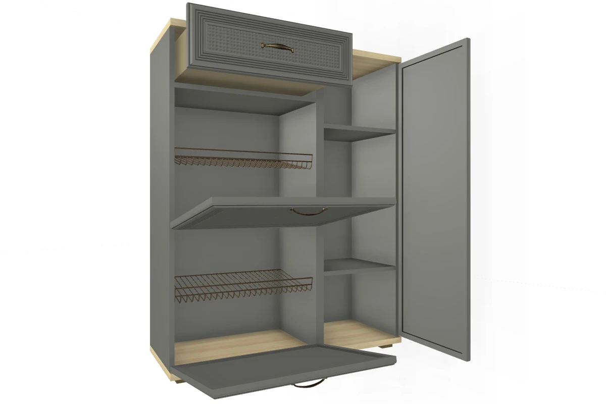 Тумба ТБ-1002-АС-СО (Ясень Асахи/Серый Оникс) — Мебель-центр Озерцо