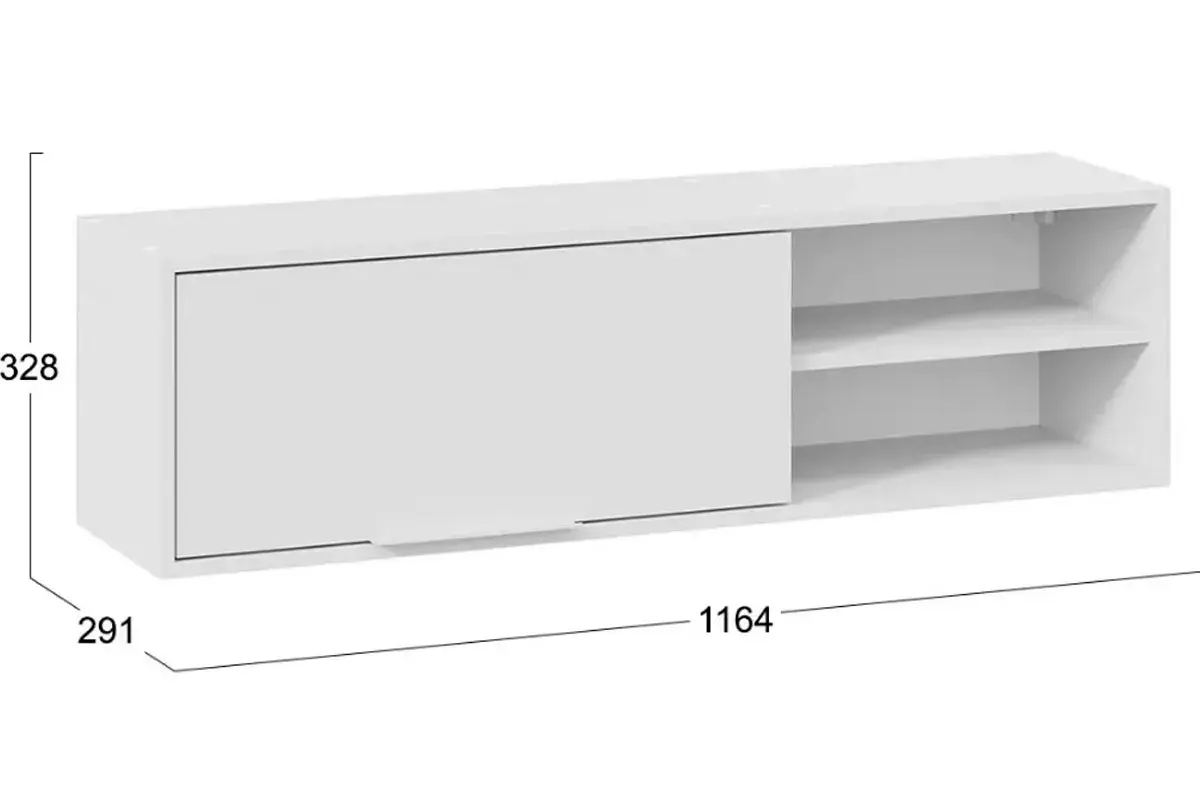 Полка настенная Марли (Белый) в мебель-центре Озерцо
