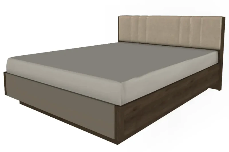Кровать КР-4014-ГТ-ЛМ (Гикори Джексон Темный/Латте Матовый) - купить в Озерце