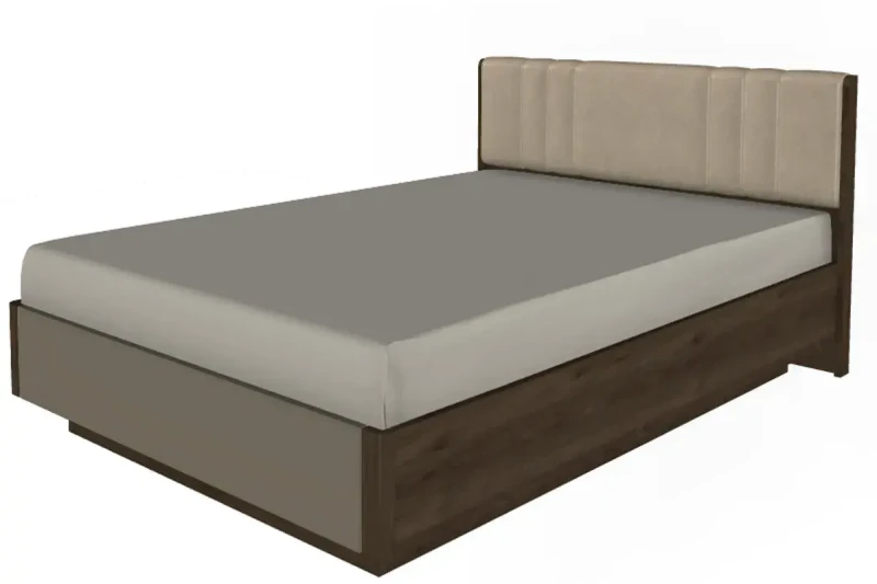 Кровать КР-4012-ГТ-ЛМ (Гикори Джексон Темный/Латте Матовый) - купить в Озерце