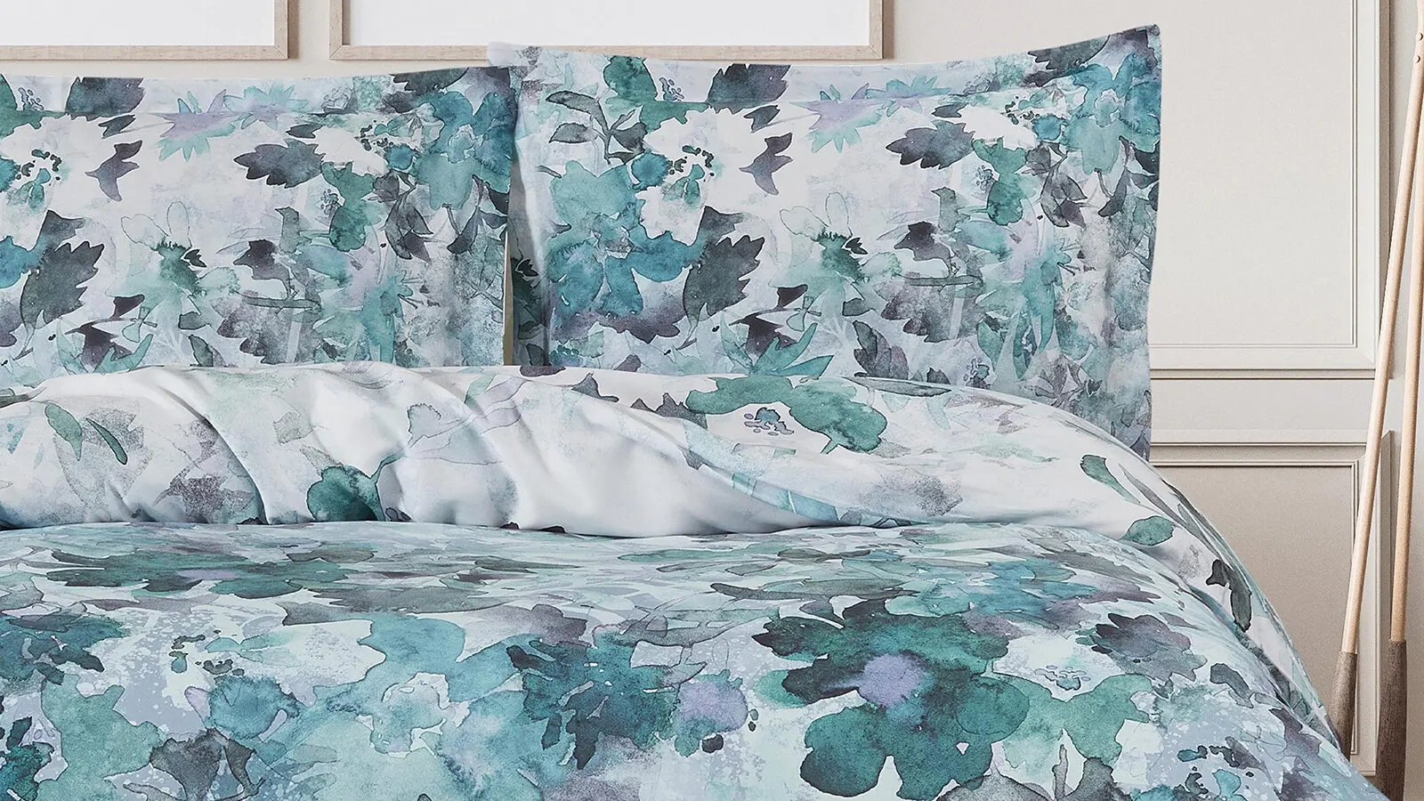Постельное белье Trend Tencel Pro Green Flowers 140x205, без простыни в мебель-центре Озерцо