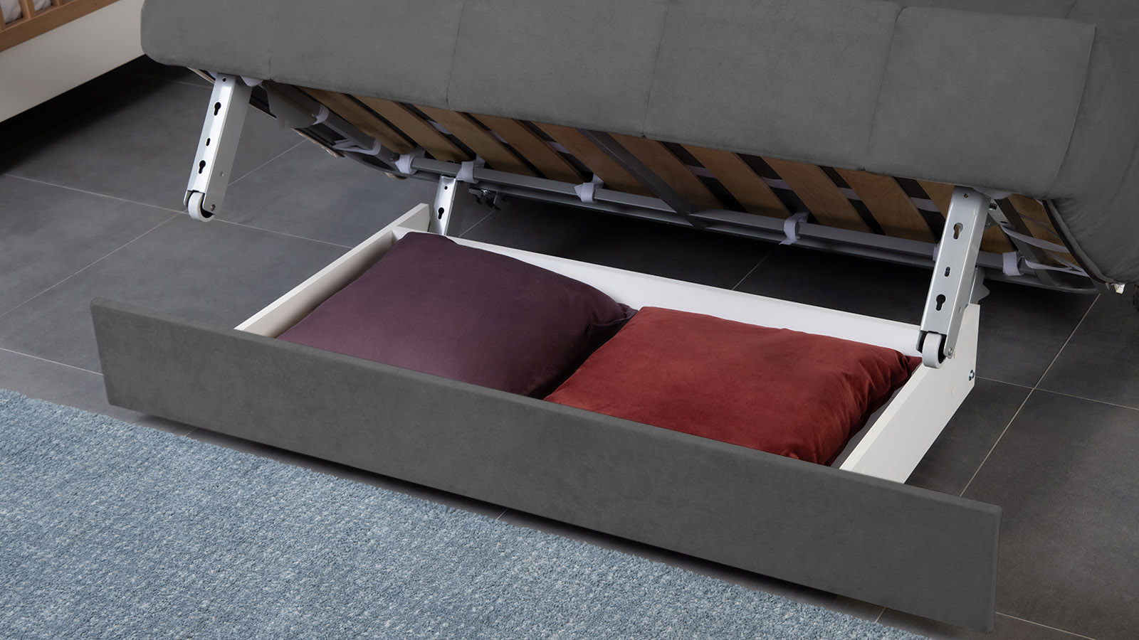 Диван PERSEY Nova Sky velvet 16 с коробом для белья 120 115x143 — купить в Озерце