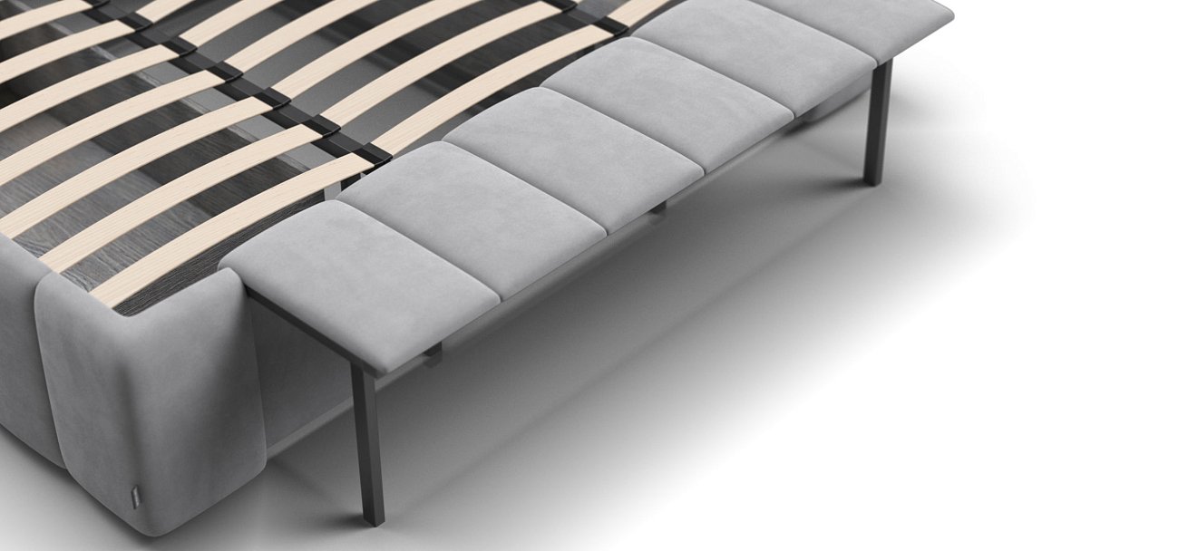 Босс ХО Кровать 180*200 Велюр Монолит сталь - купить в Озерце