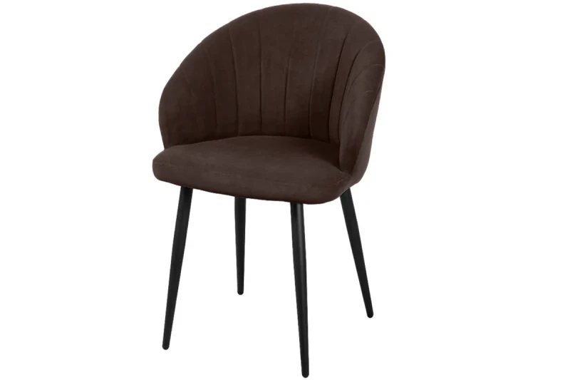 Стул Моника (Муар черный/Велюр Velluto 06/Эспрессо) СРП-050 - купить в Озерце