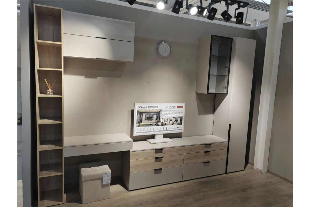 Тумба Мария МТ 90.2F (Дымчато-Серый/Дуб Мария) — Мебель-центр Озерцо