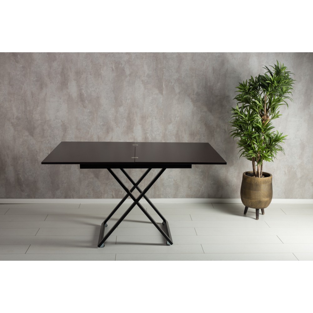 Стол-трансформер Apollo венге матовый/подстолье черный - купить в Озерце