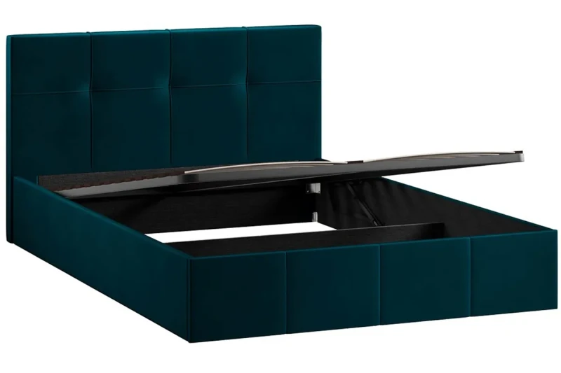 Кровать Лора с ПМ и заглушиной 140х200 (Велюр/Confetti Izumrud) - купить в Озерце