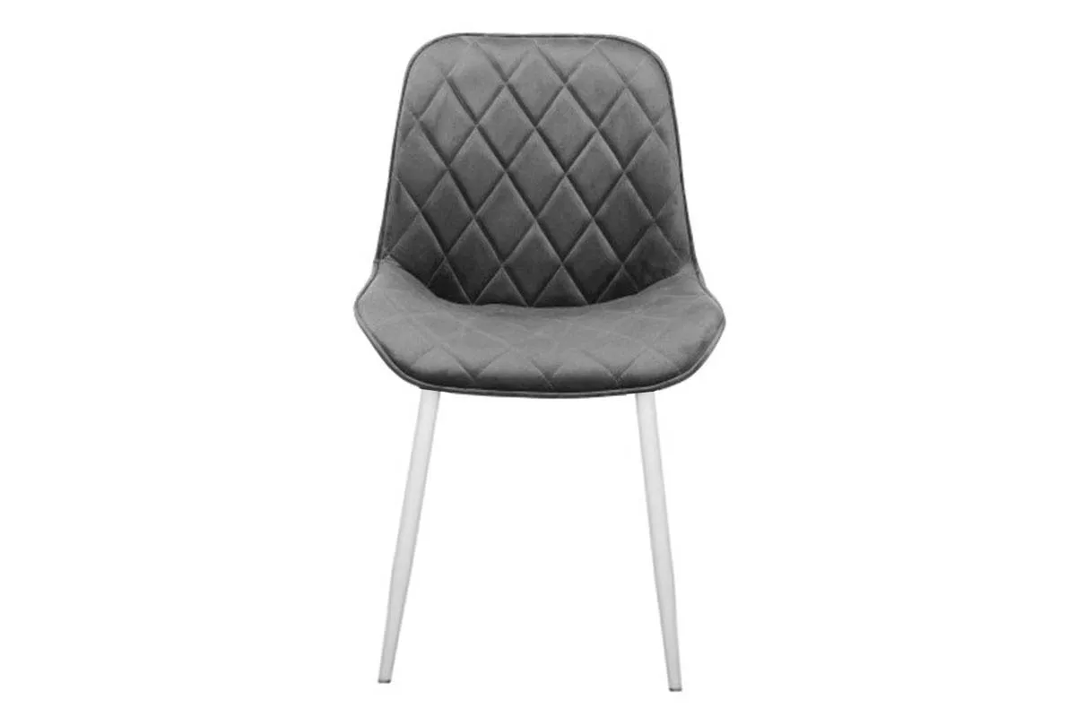 Стул Аура каркас 9003 белый матовый, велюр (Velluto 18 серый) СРП-032 - купить в Озерце