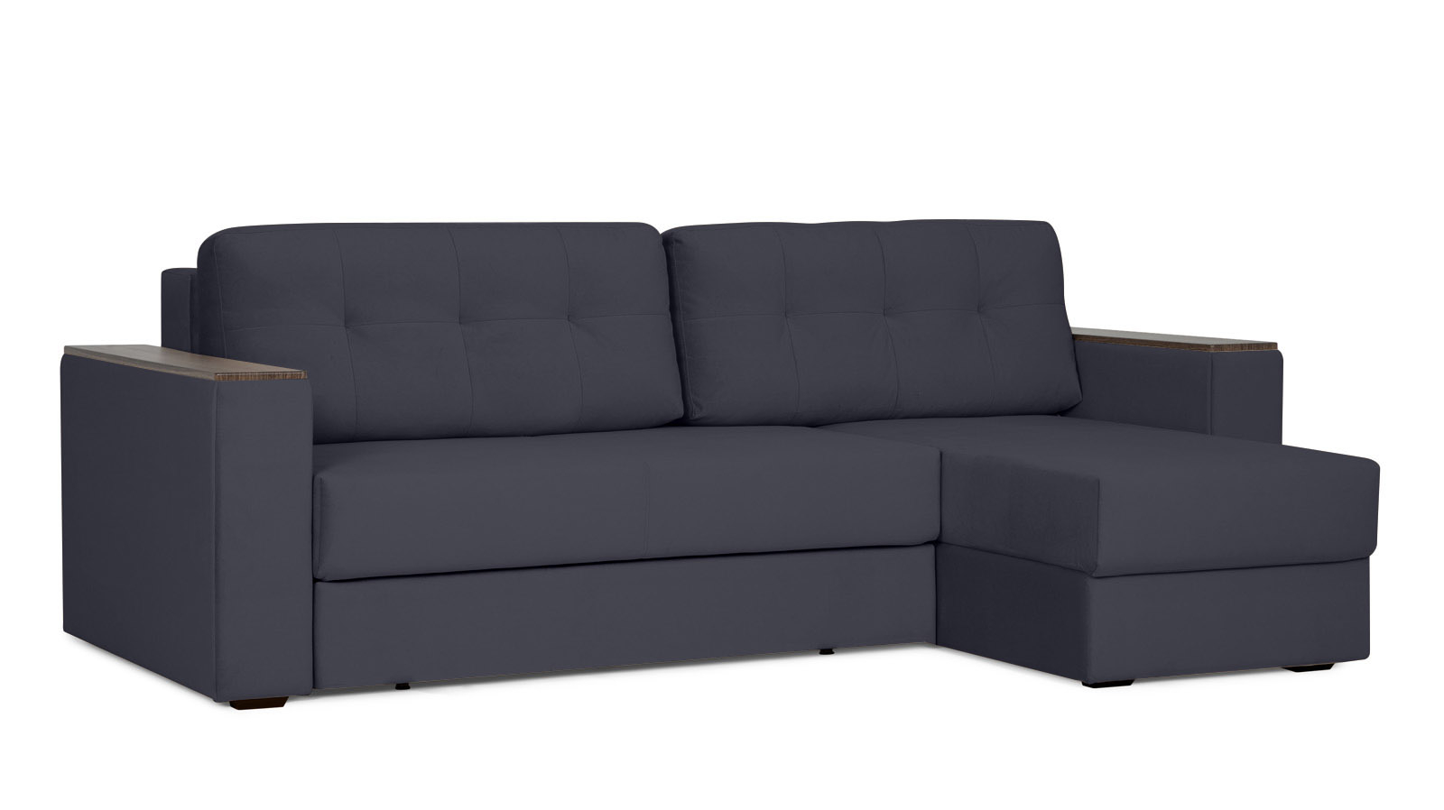 Диван угловой Loko Pro с хранением в подлокотниках, ткань Sky Velvet 40 164x212 — в мебель-центре Озерцо