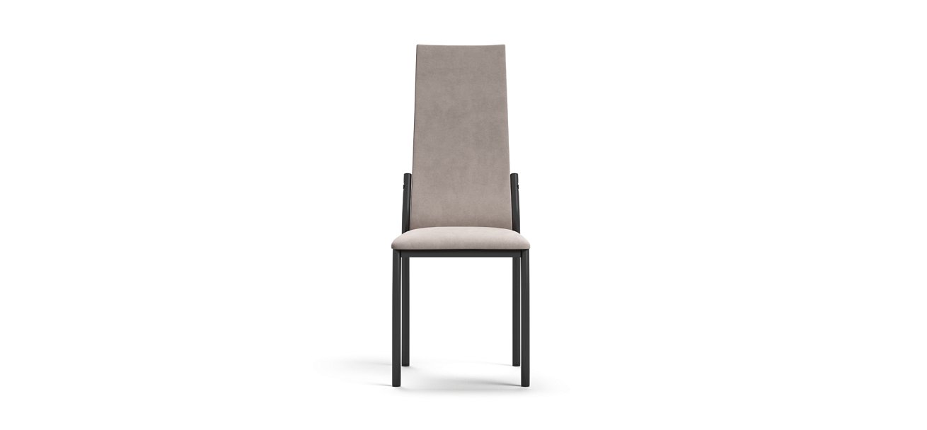 Асти стул 2 шт Велюр Монолит латте К, Черный - купить в Озерце