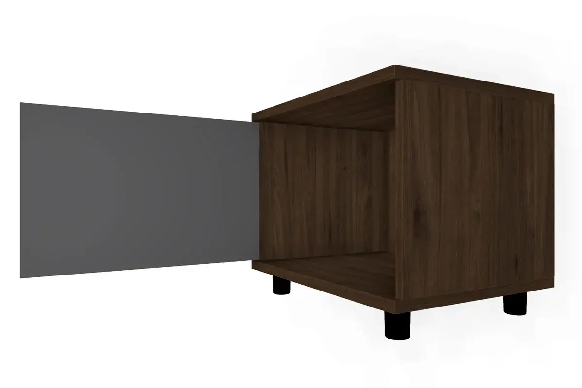 Тумба ТБ-5036-ГТ-АМ (Гикори Джексон Темный/Антрацит Матовый) — Мебель-центр Озерцо